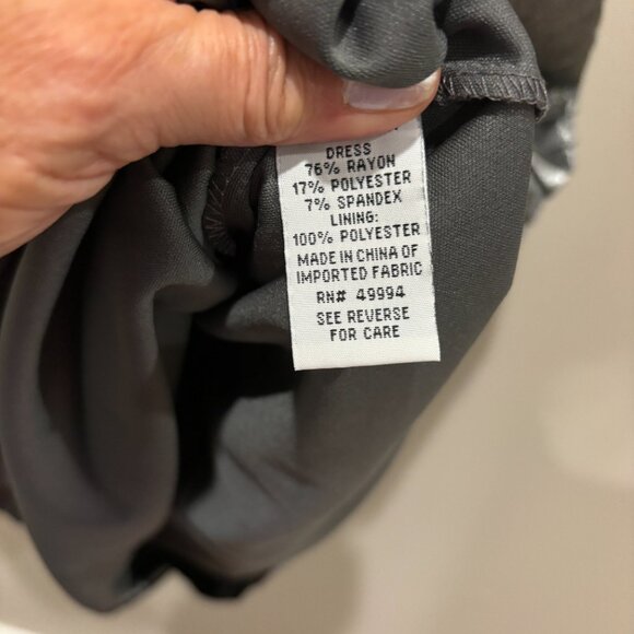 R&M Richards Gun Metal Gray, spaghetti-straps, Short Party/Cocktail Dress sz 16P - Picture 5 of 8